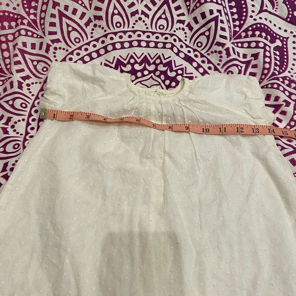 Poeme et Poesie elegant day gown dotted crocheted trim - Picture 5 of 7